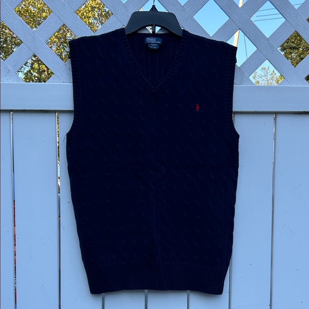 Polo Ralph Lauren V-Neck Sweater Vest - Dark Blue